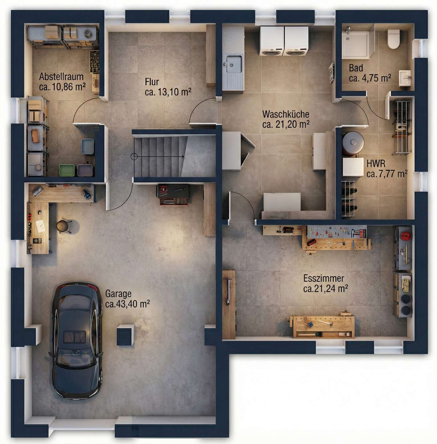 Grundrissskizze Kellergeschoss